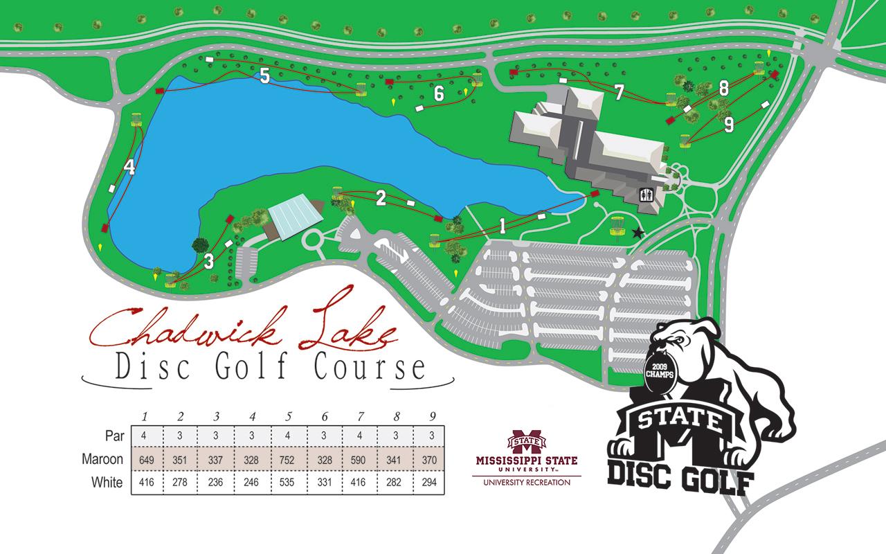 Chadwick Lake Disc Golf Course Map